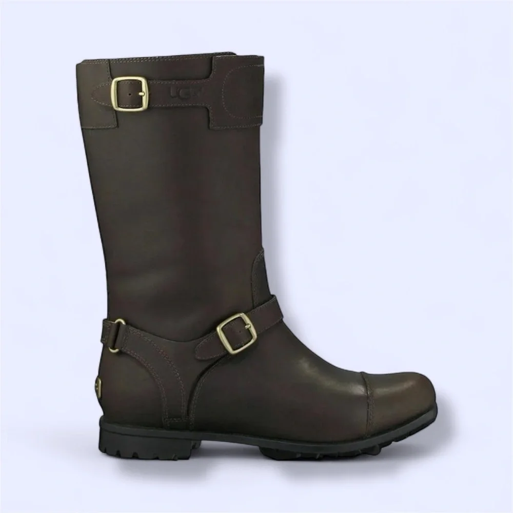 Ugg Gershwin Women's Waterproof Moto Boots in Black & Silver